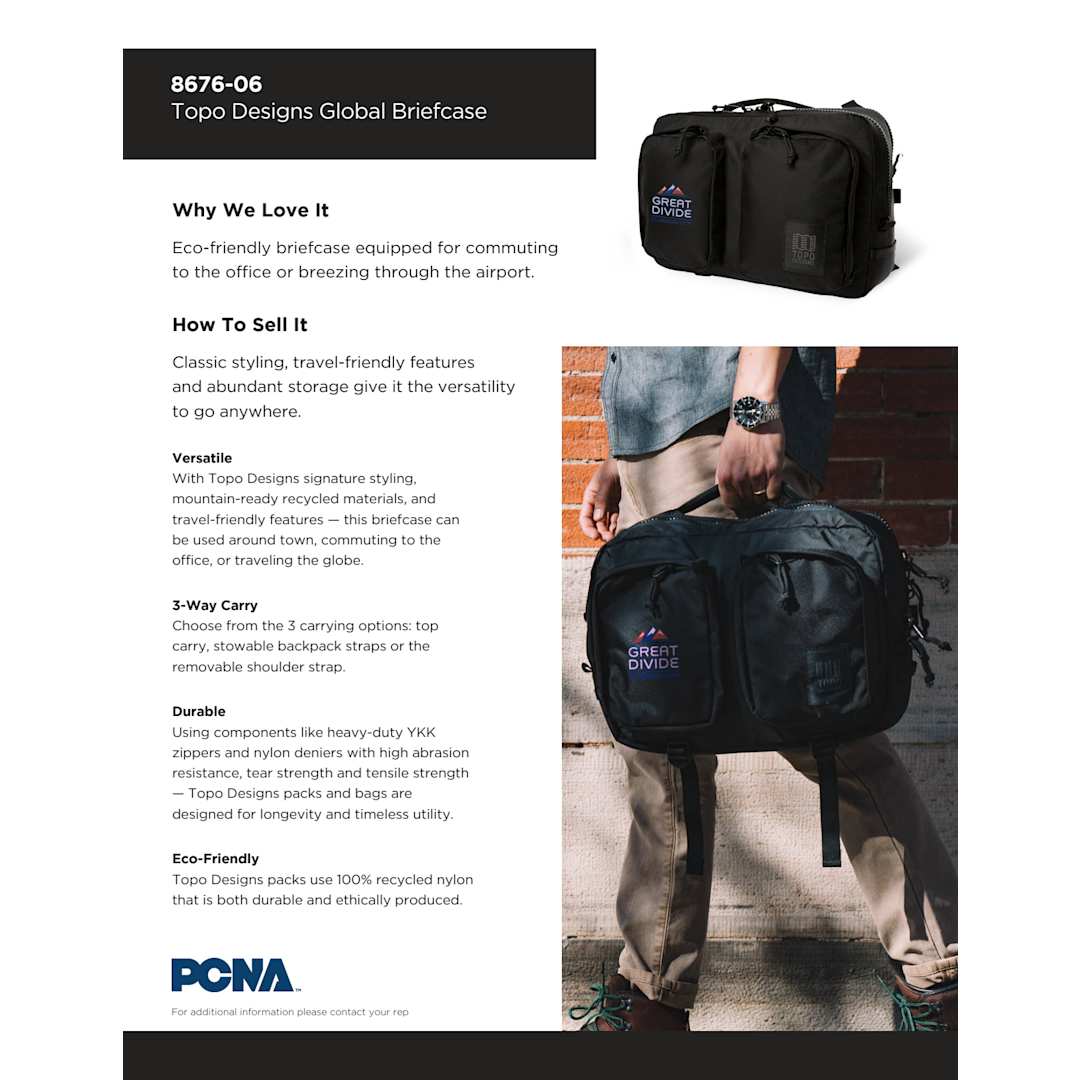 Topo Recycled Global Briefcase 253